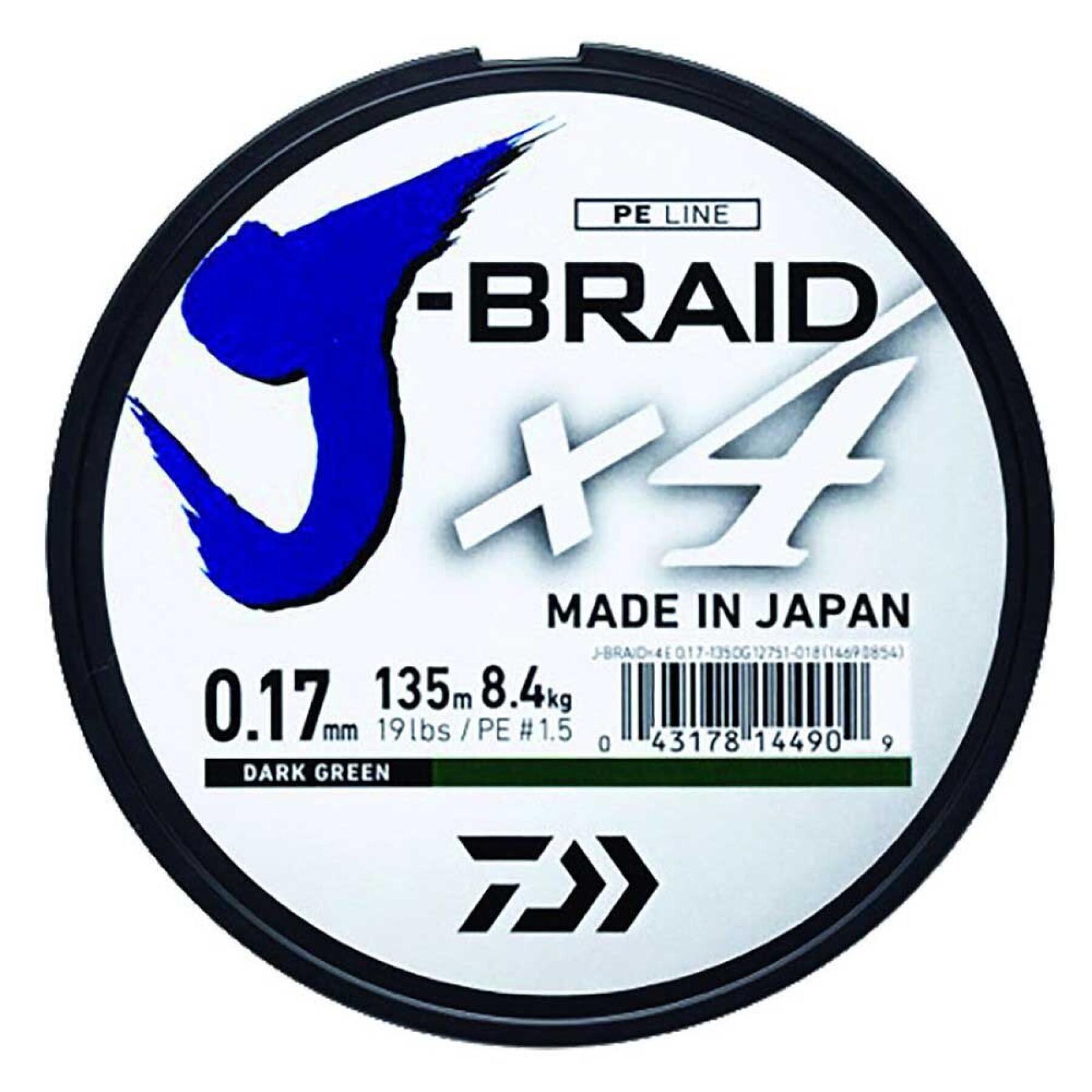 Trenza Daiwa J-Braid 4B 21/100V 135m