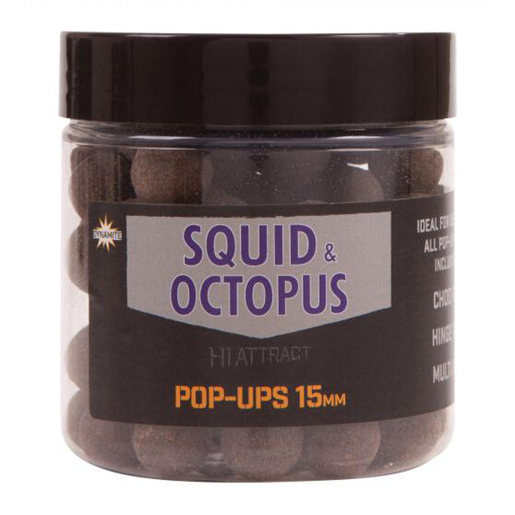Boilies flotantes Dynamite Baits pop-ups squid & octopus 15 mm
