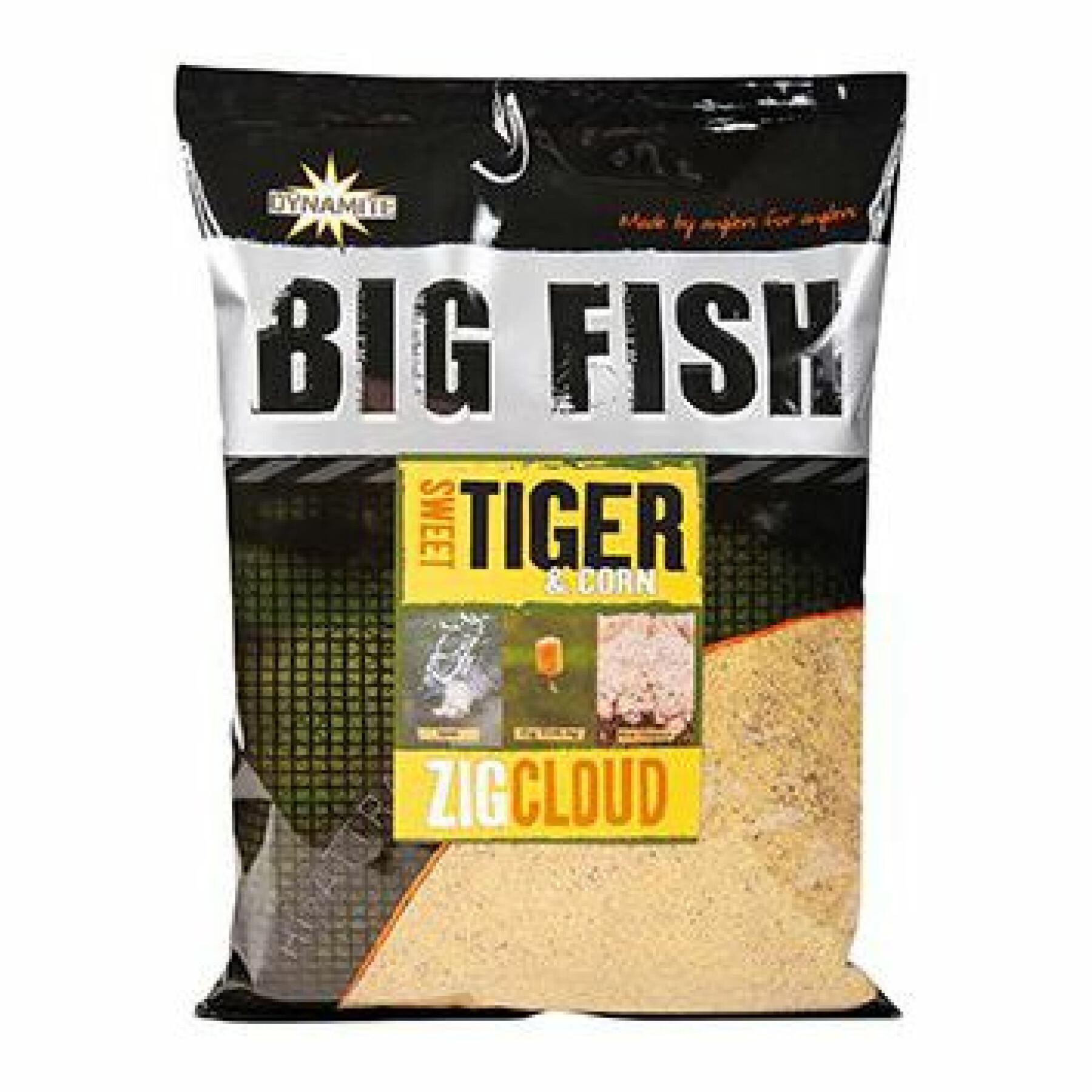 Imprimación Dynamite Baits Big fish sweet tiger & corn zig cloud 1,8 kg
