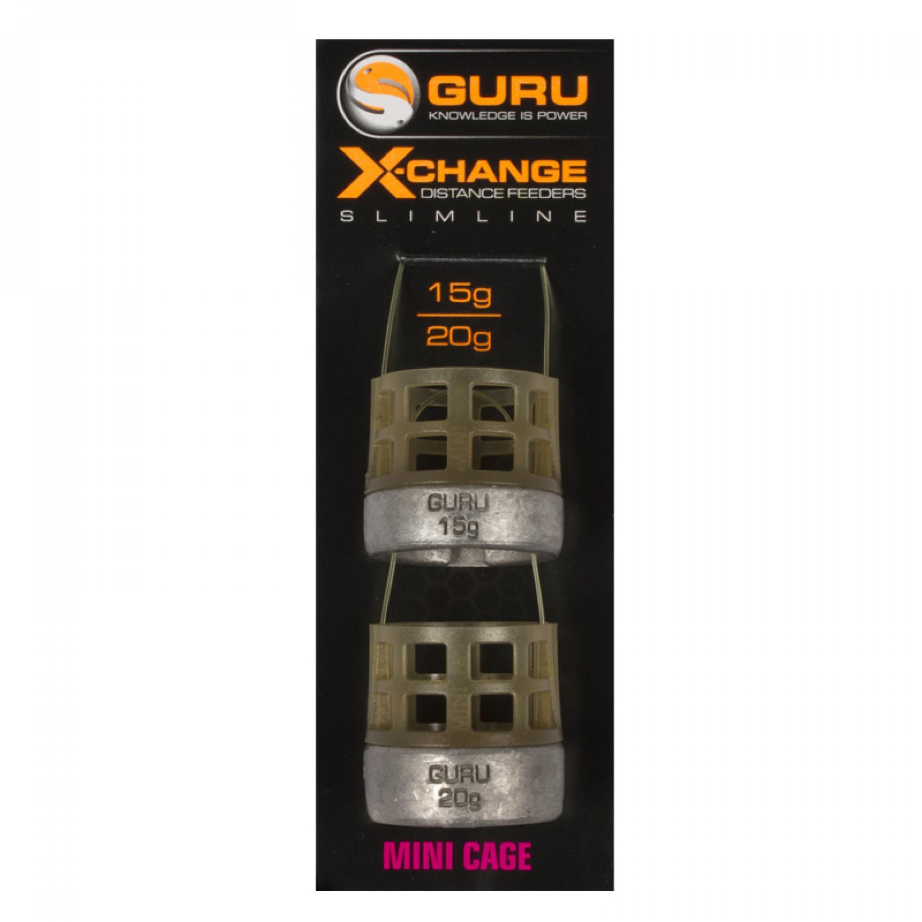 Alimentadores de jaula Guru Slimline X-Change Distance Feeder (25g et 30g)