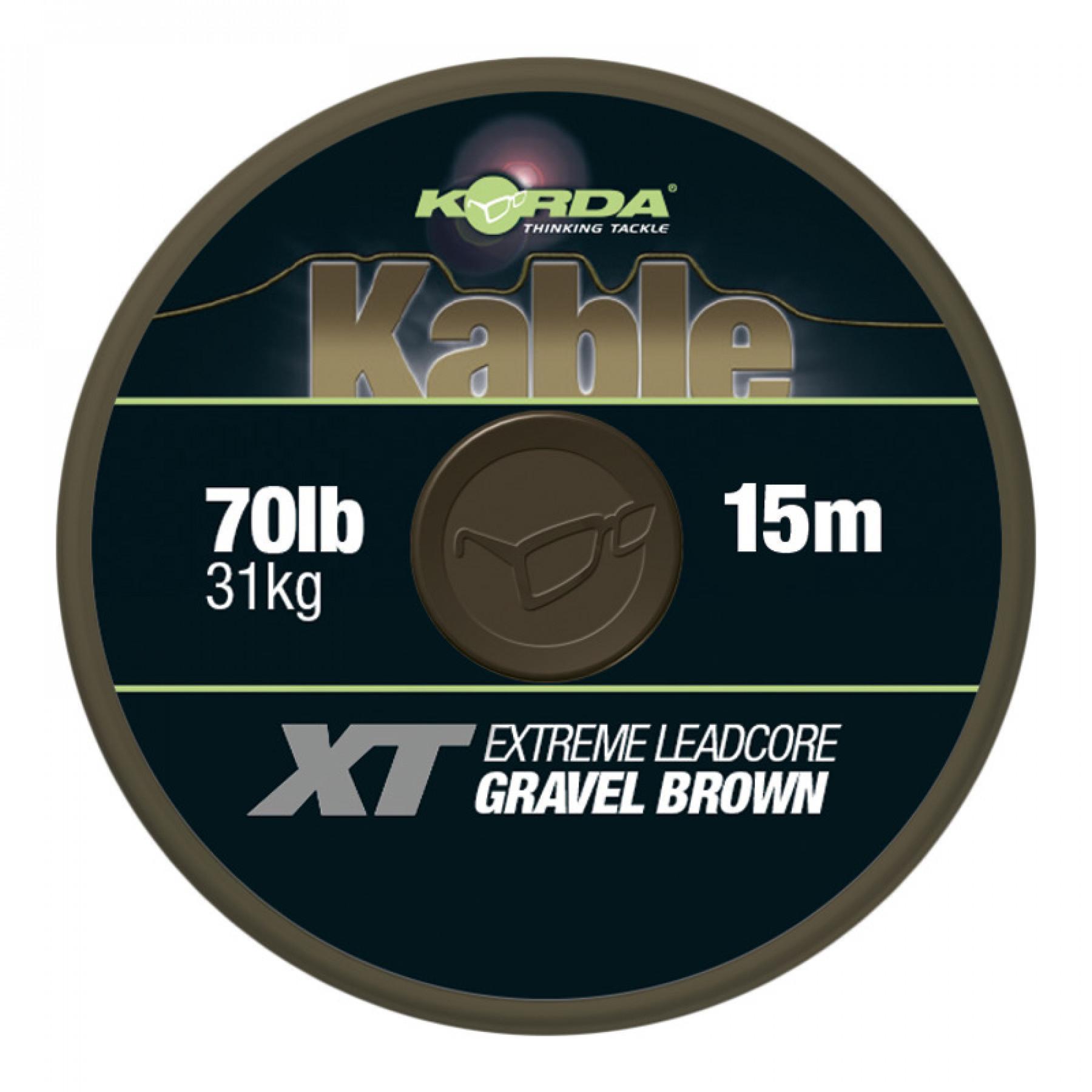 Kable xt Korda Extreme Leadcore Gravel Brown
