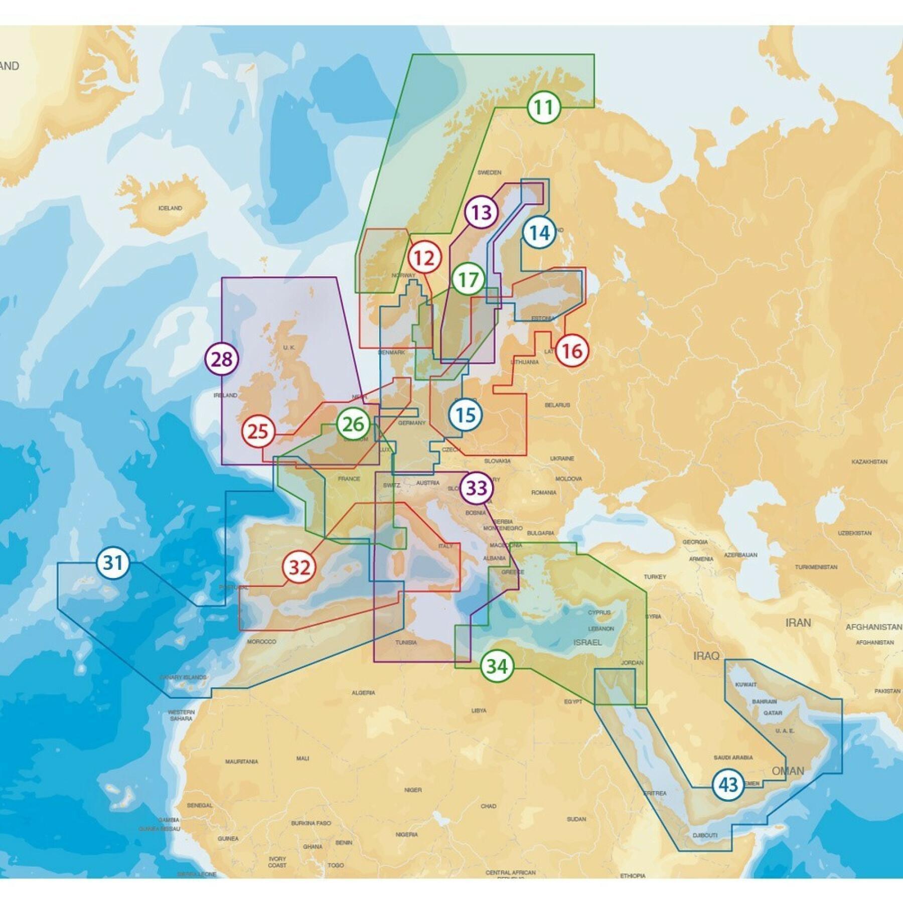 Mapa de navegación sd platinum + xl3 - gran bretaña sur - hamburgo Navionics