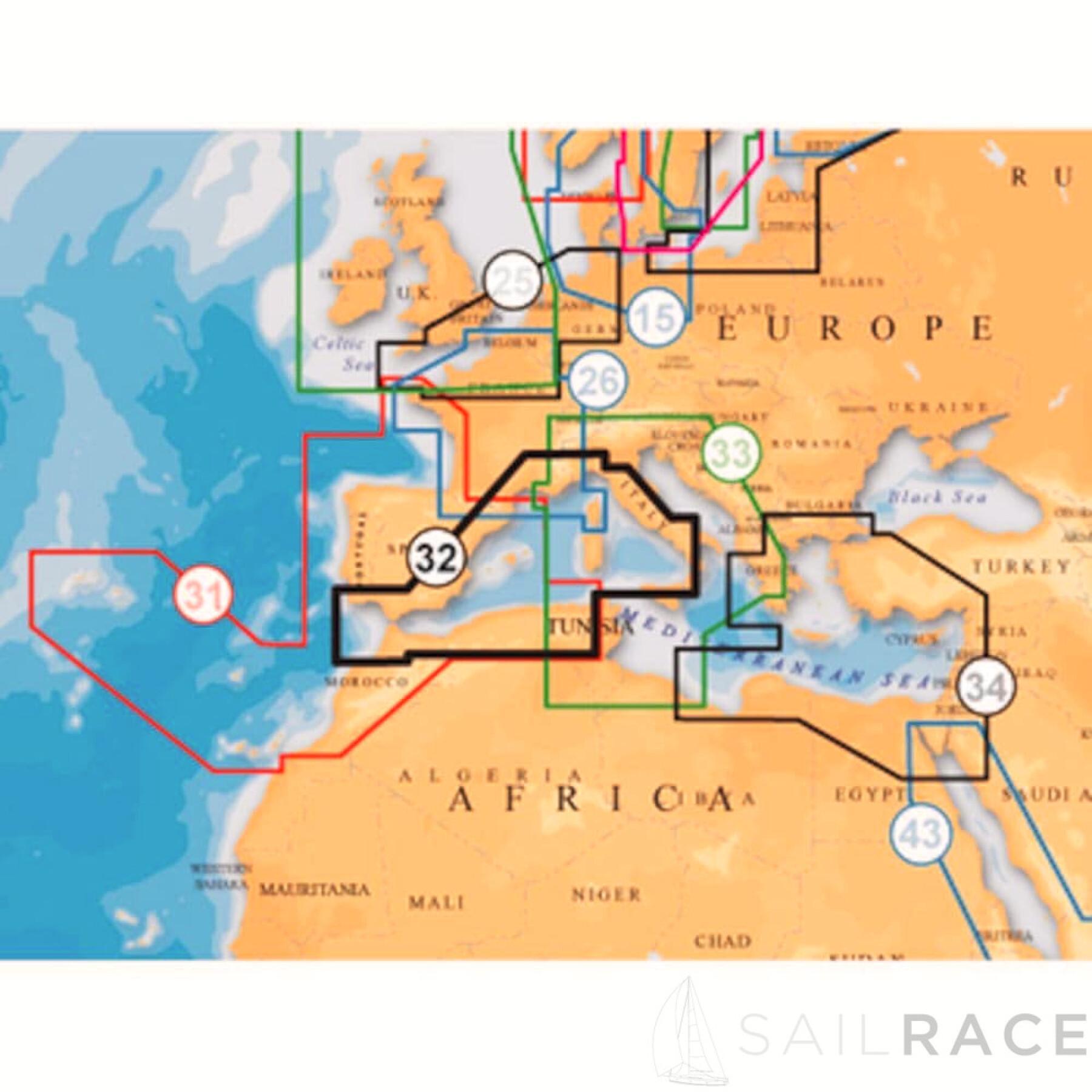 Mapa de navegación sd platinum + xl3 - Mediterráneo Navionics