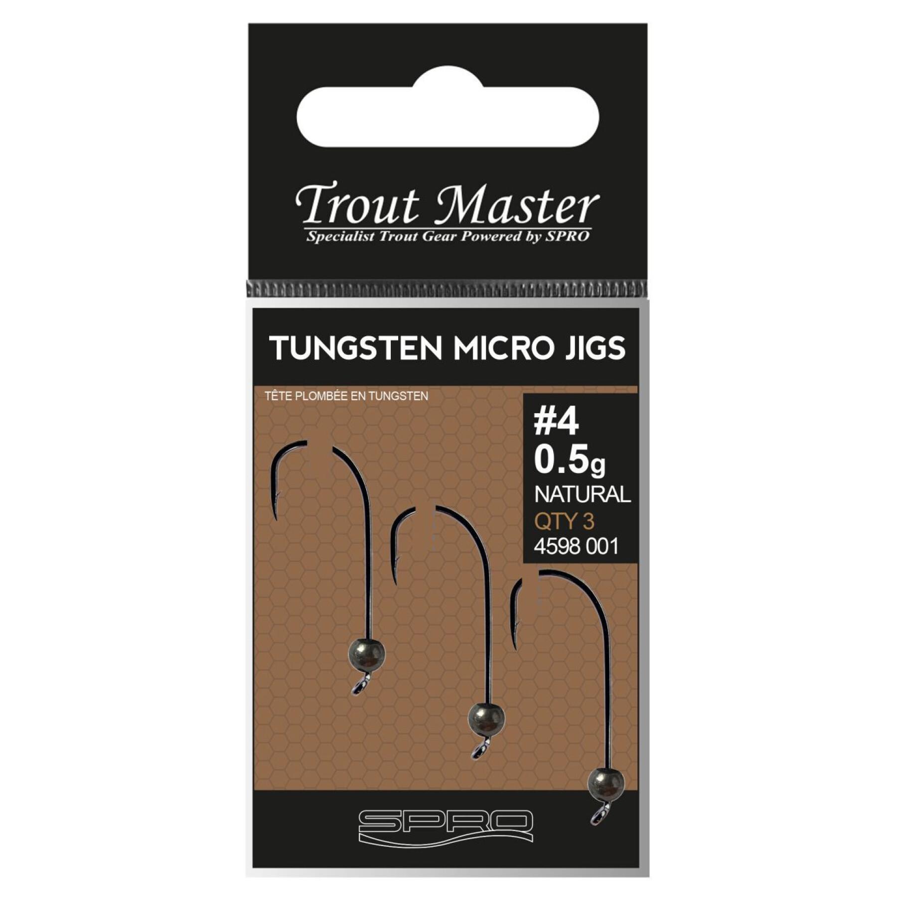 Cabeza de plomo Trout Master Tungsten Micro Jig 0,5 g