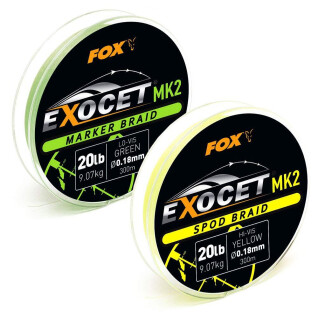 Cable trenzado Fox Exocet MK2 Spod & Marker Braid 0.18mm/20lb x300m