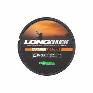 Paquete de 6 nylons Korda longchuck tapered leaders