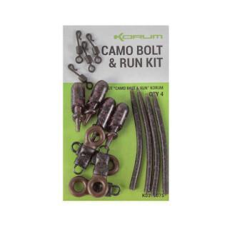 Pequeño kit de pesca Korum Camo Bolt & Run x5