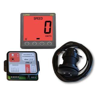 Conjunto de indicador y sensor de velocidad electromagnético para embarcaciones Nasa Clipper