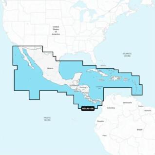 Mapa de navegación de Centroamérica y el Caribe Navionics Platinum SD
